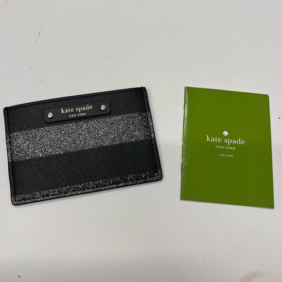 kate spade Handbags - Kate Spade Black Sparkly Card Wallet
